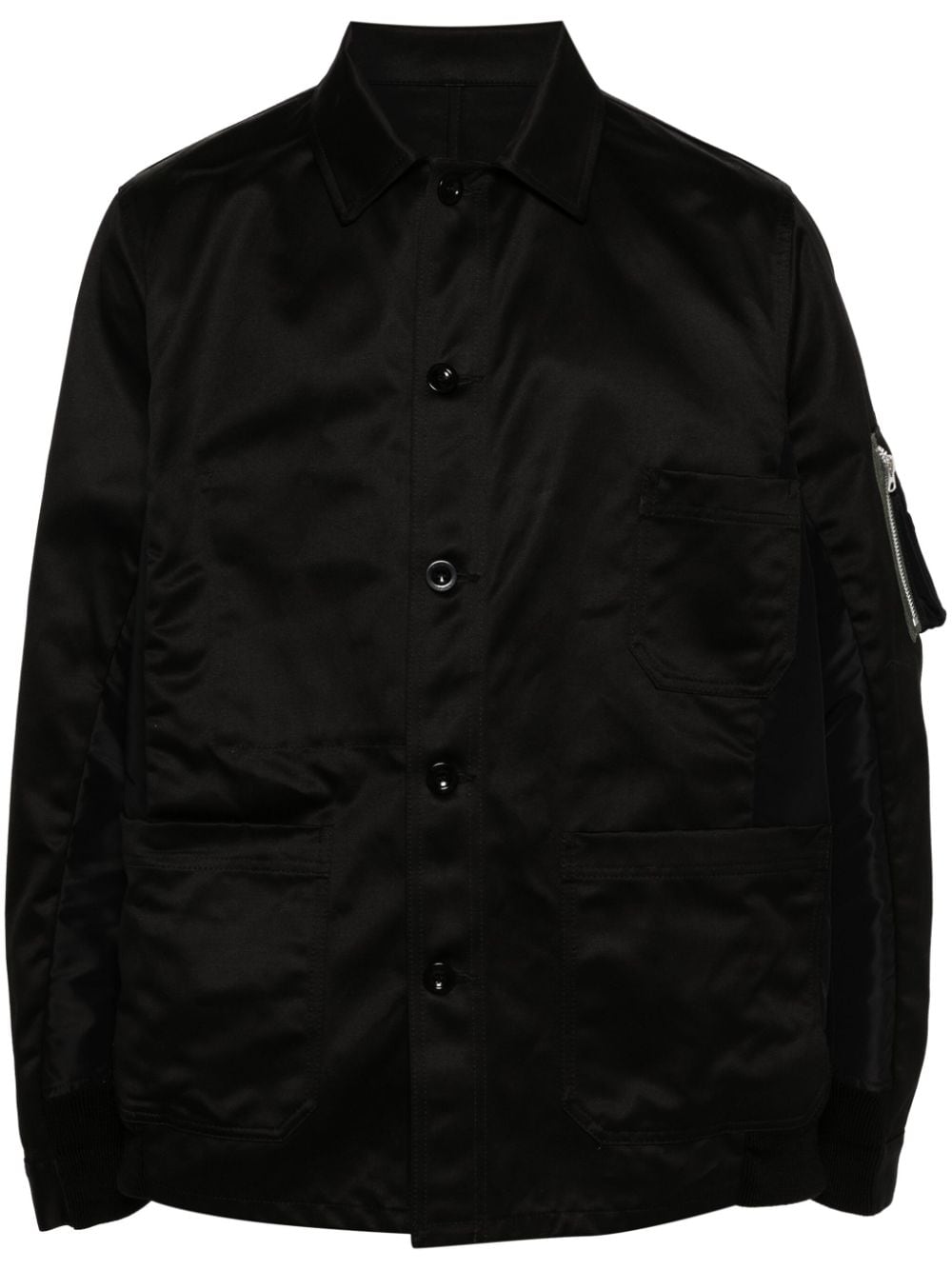 sacai cotton shirt jacket - Black von sacai