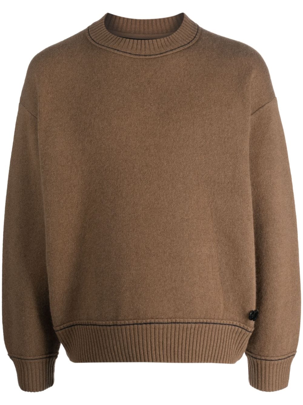 sacai crew-neck pullover jumper - Brown von sacai