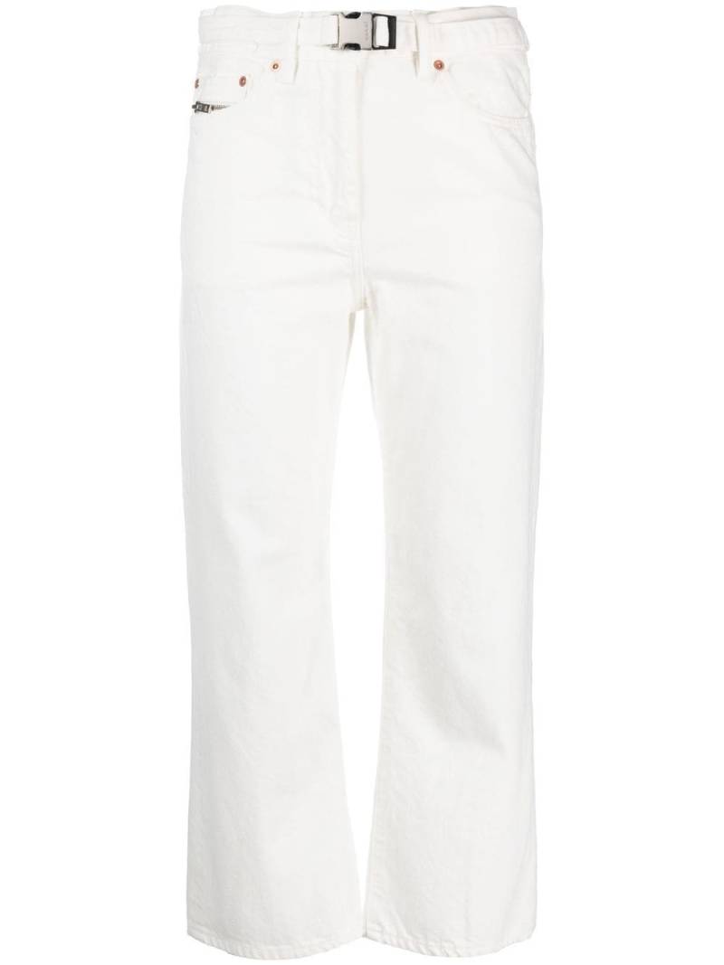 sacai cropped straight-leg jeans - White von sacai