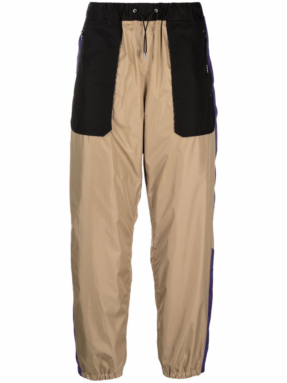 sacai drawstring-fastening track trousers - Brown von sacai