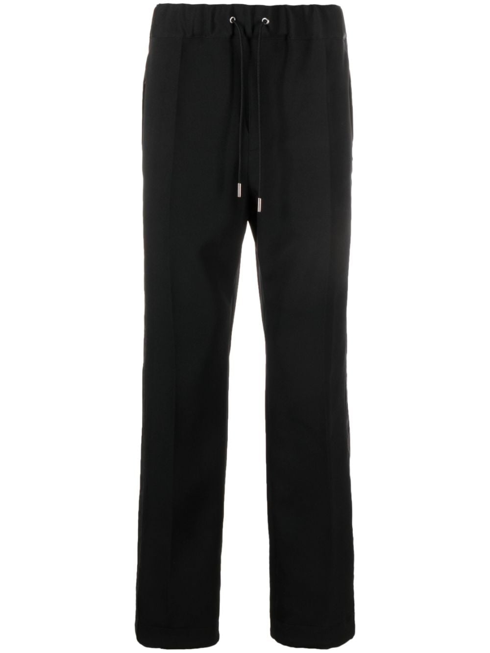 sacai drawstring straight-leg track pants - Black von sacai