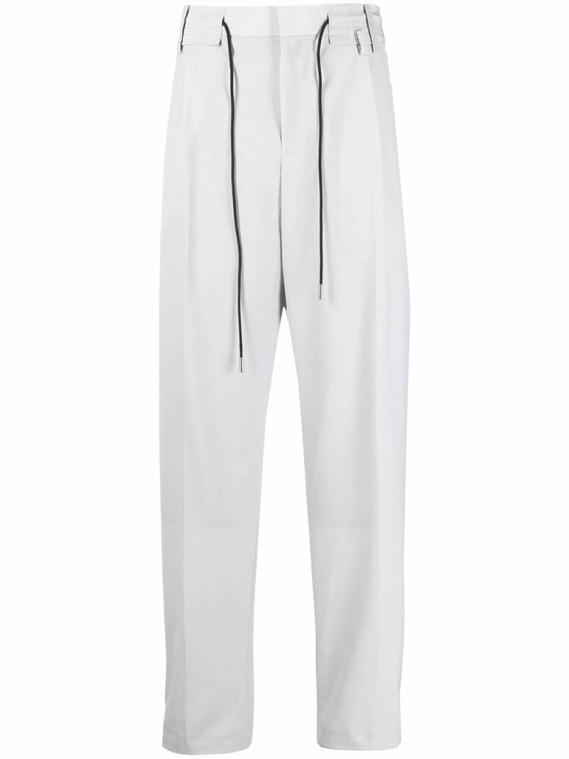 sacai drawstring-waist straight-leg trousers - Grey von sacai