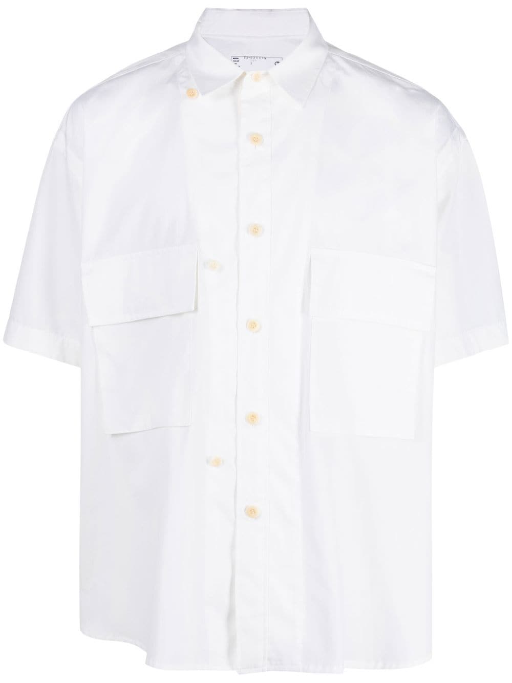 sacai flap-pockets short-sleeved shirt - White von sacai