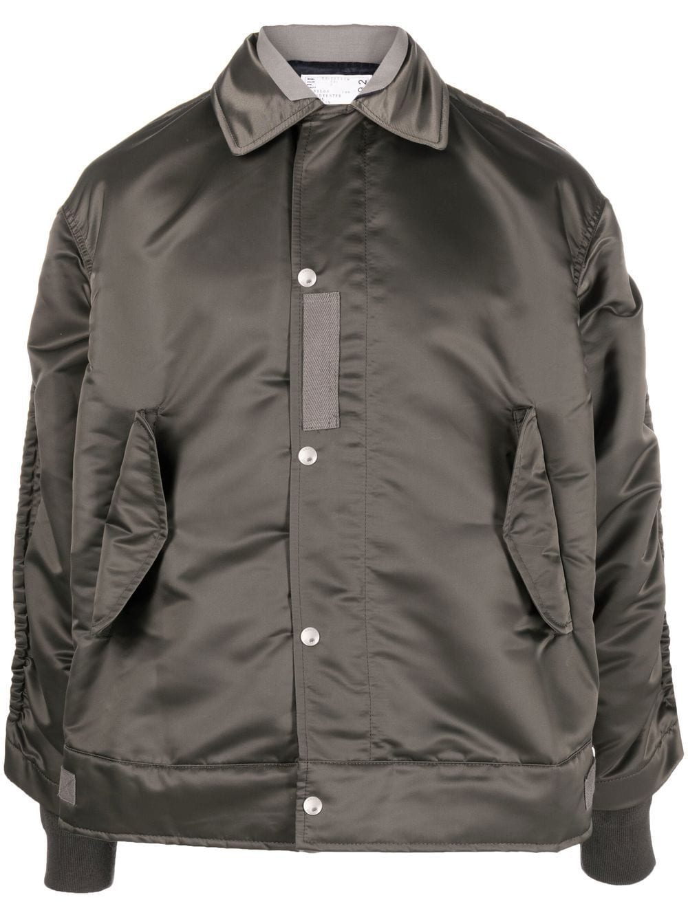 sacai glossy-finish bomber jacket - Green von sacai