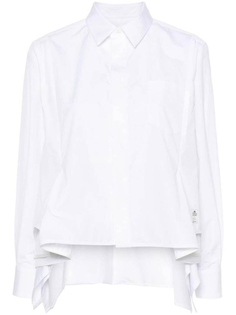 sacai handkerchief-hem cotton shirt - White von sacai