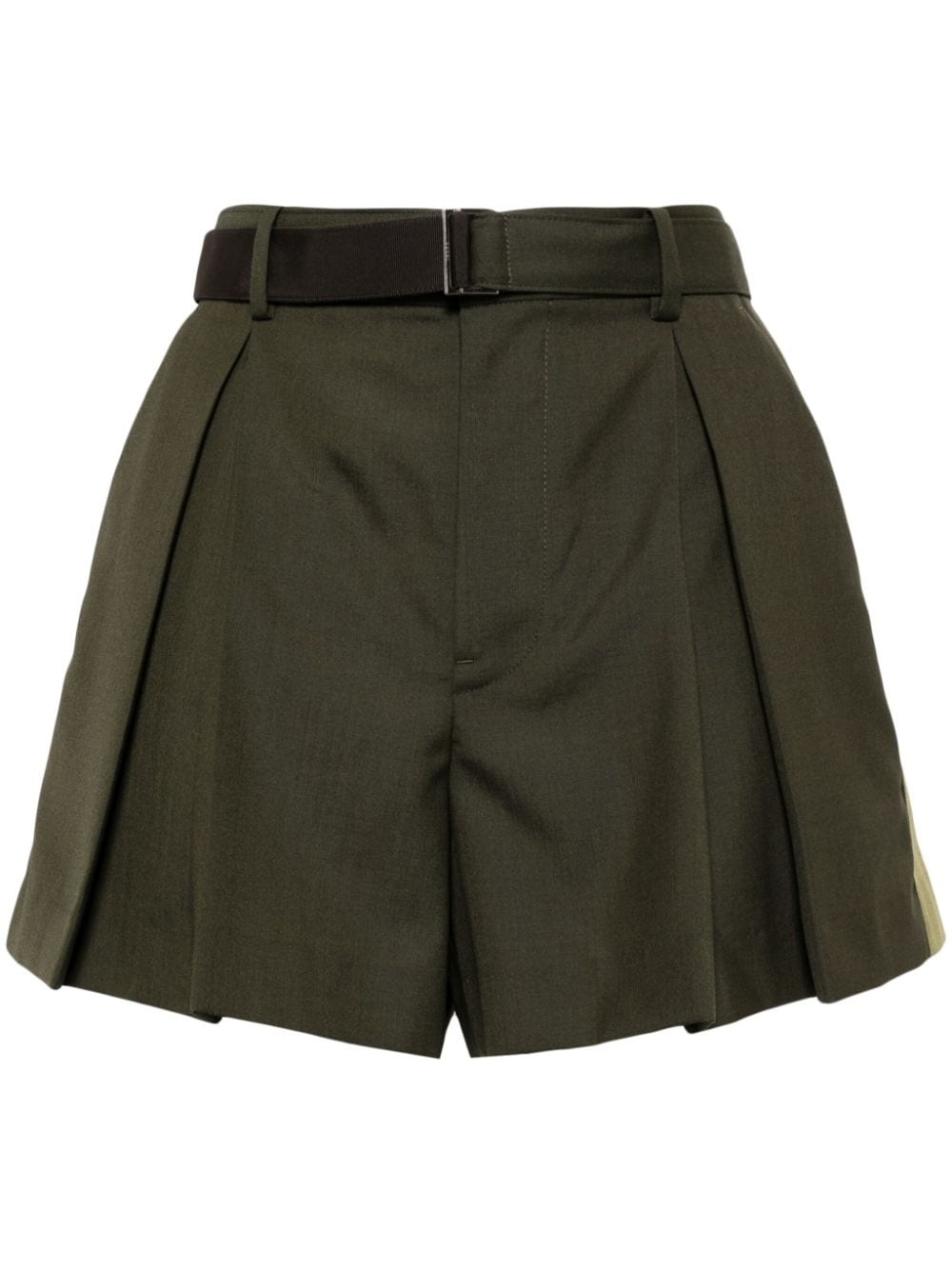 sacai high-rise belted shorts - Green von sacai