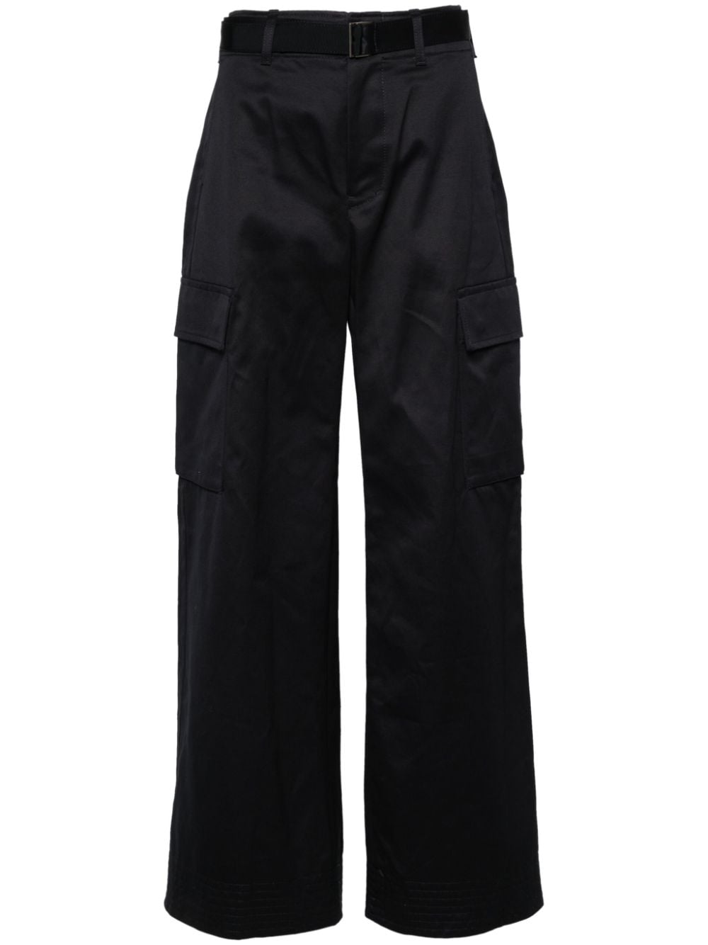 sacai high-waist wide-leg cargo pants - Blue von sacai