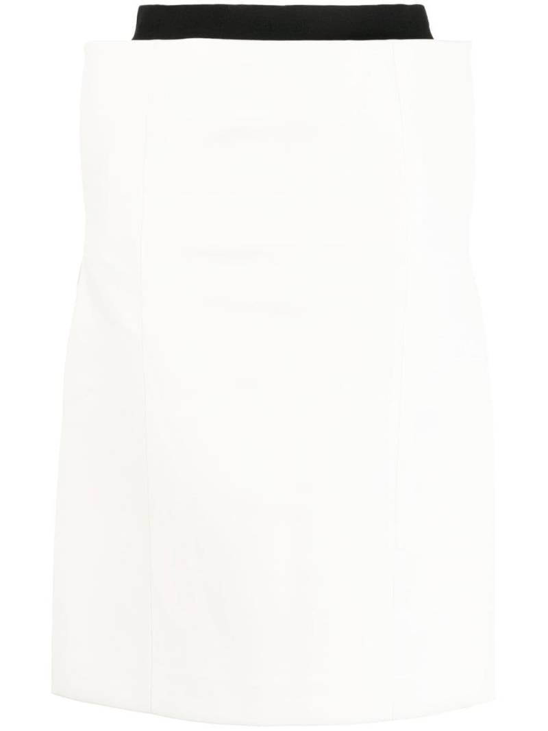 sacai high-waisted leather skirt - White von sacai