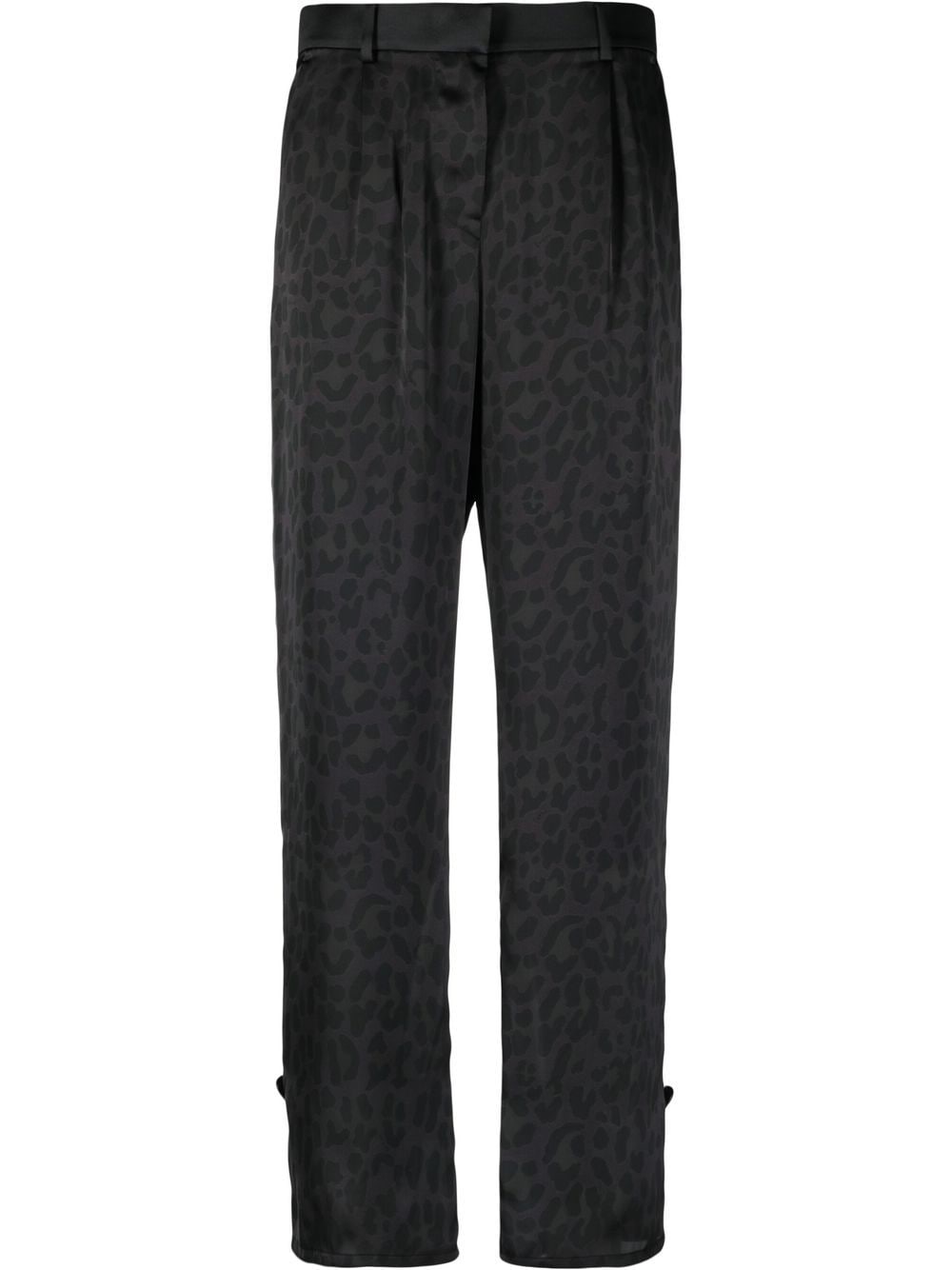 sacai high-waisted patterned trousers - Black von sacai