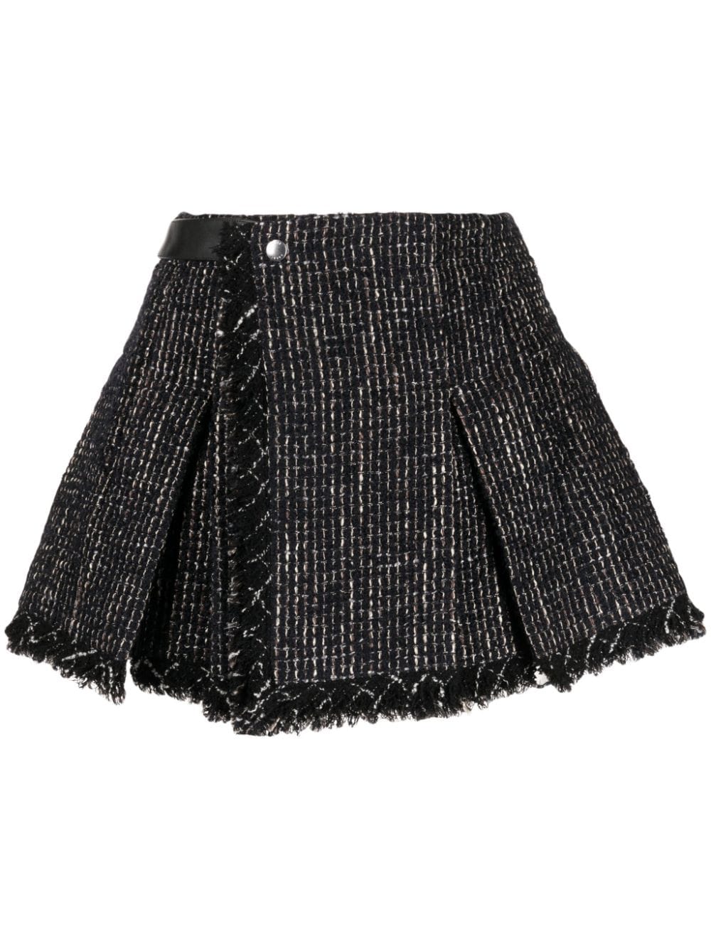 sacai high-waisted tweed shorts - Black von sacai