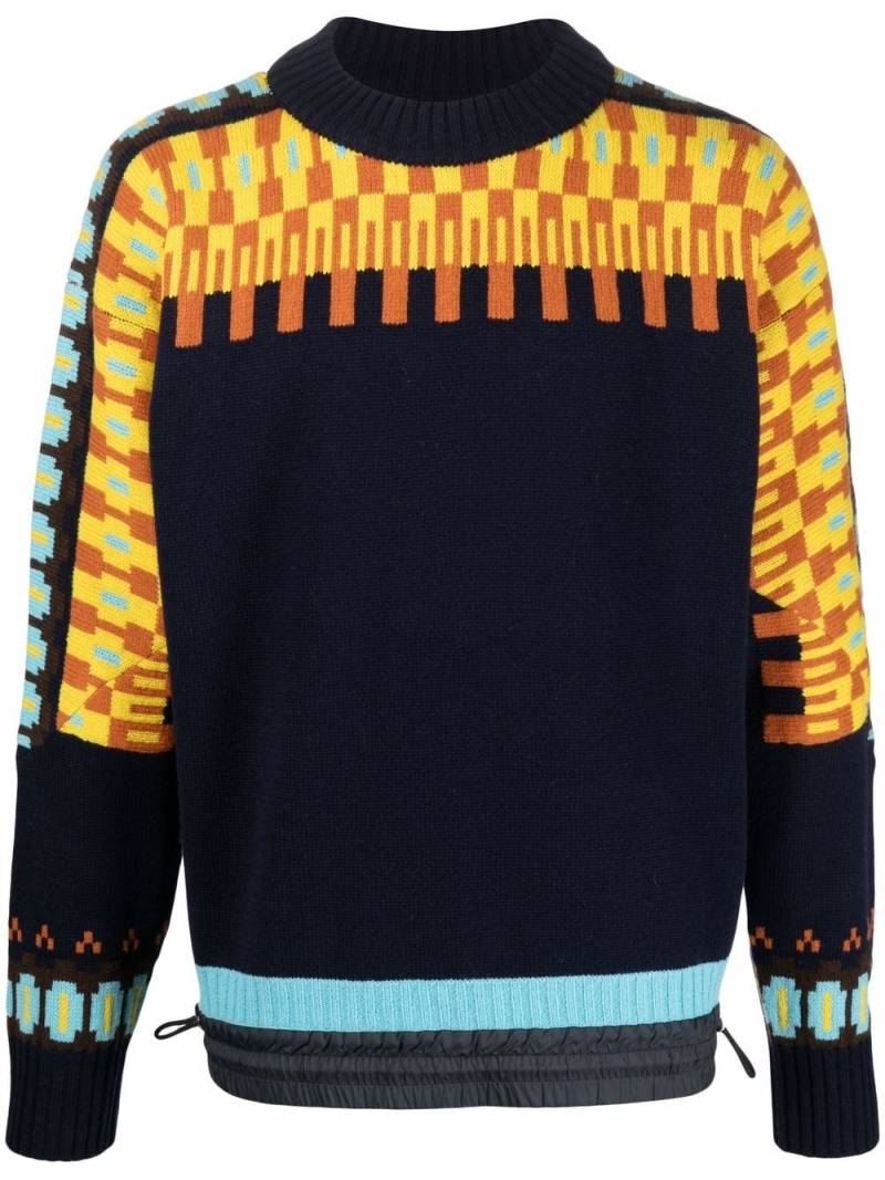 sacai intarsia-knit jumper - Blue von sacai