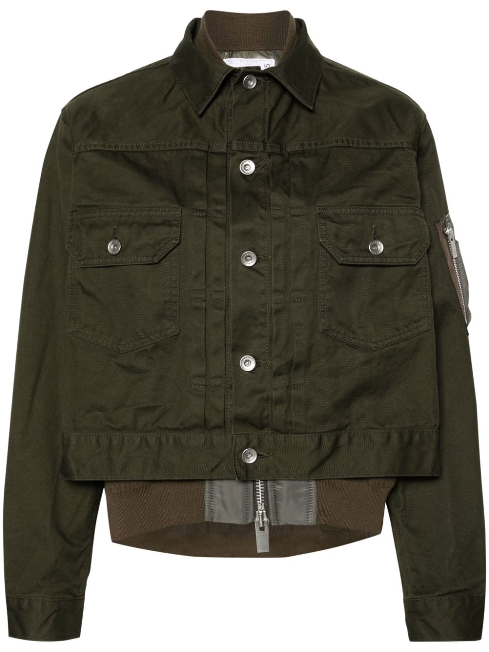 sacai layered bomber jacket - Green von sacai