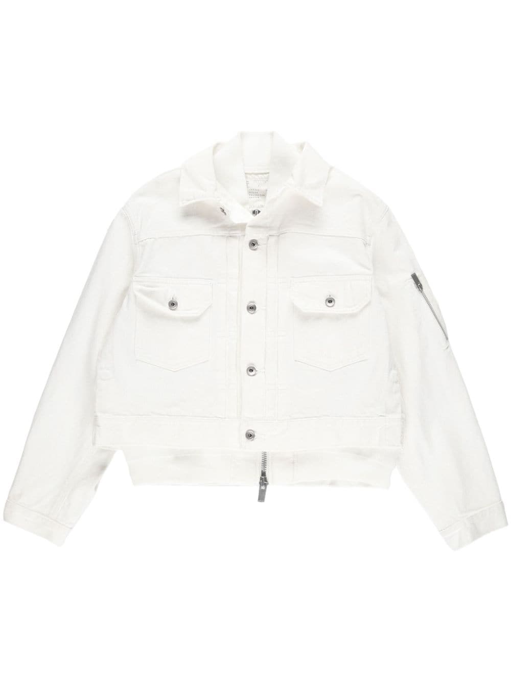 sacai layered denim jacket - White von sacai