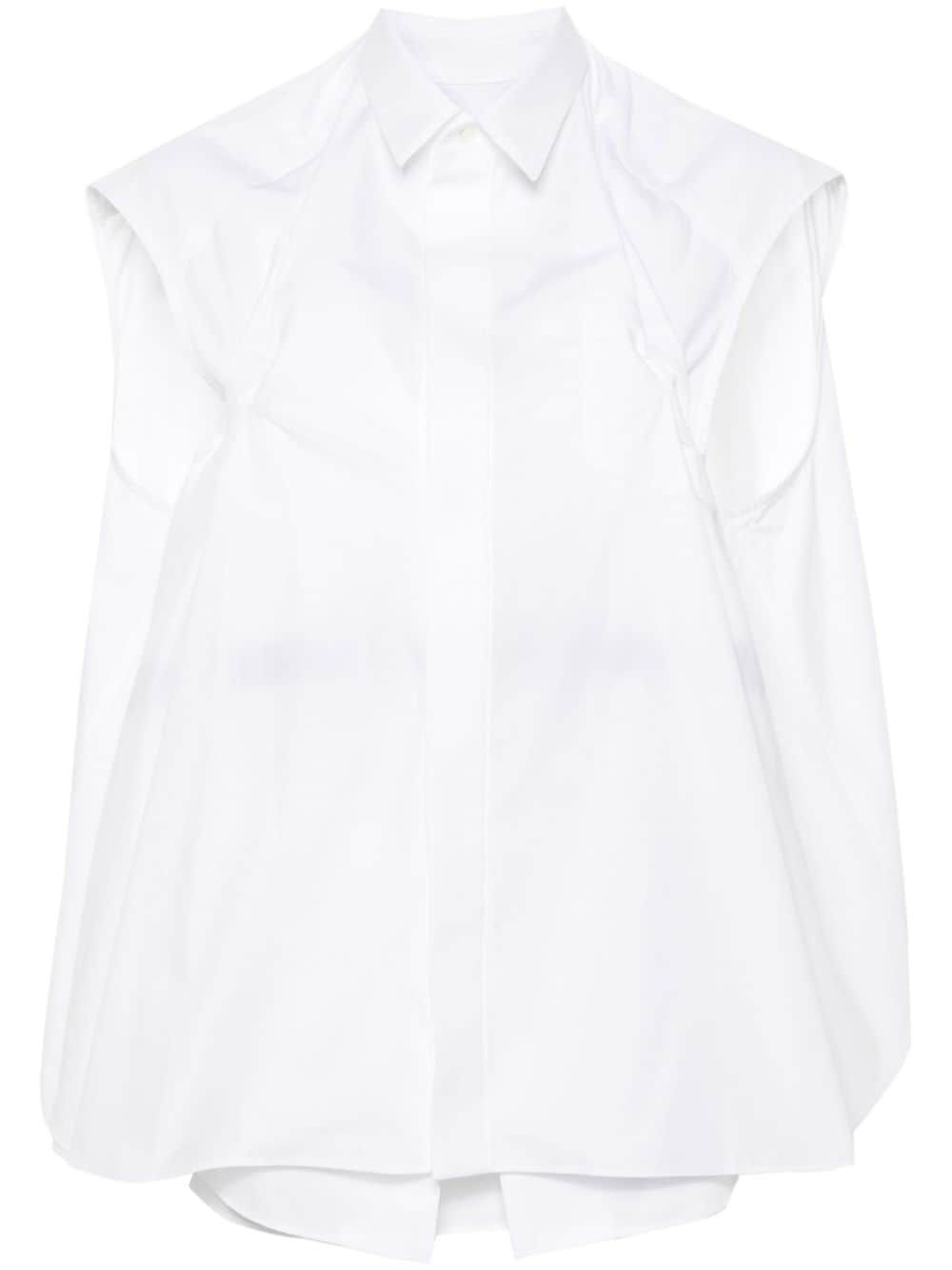 sacai layered-design blouse - White von sacai