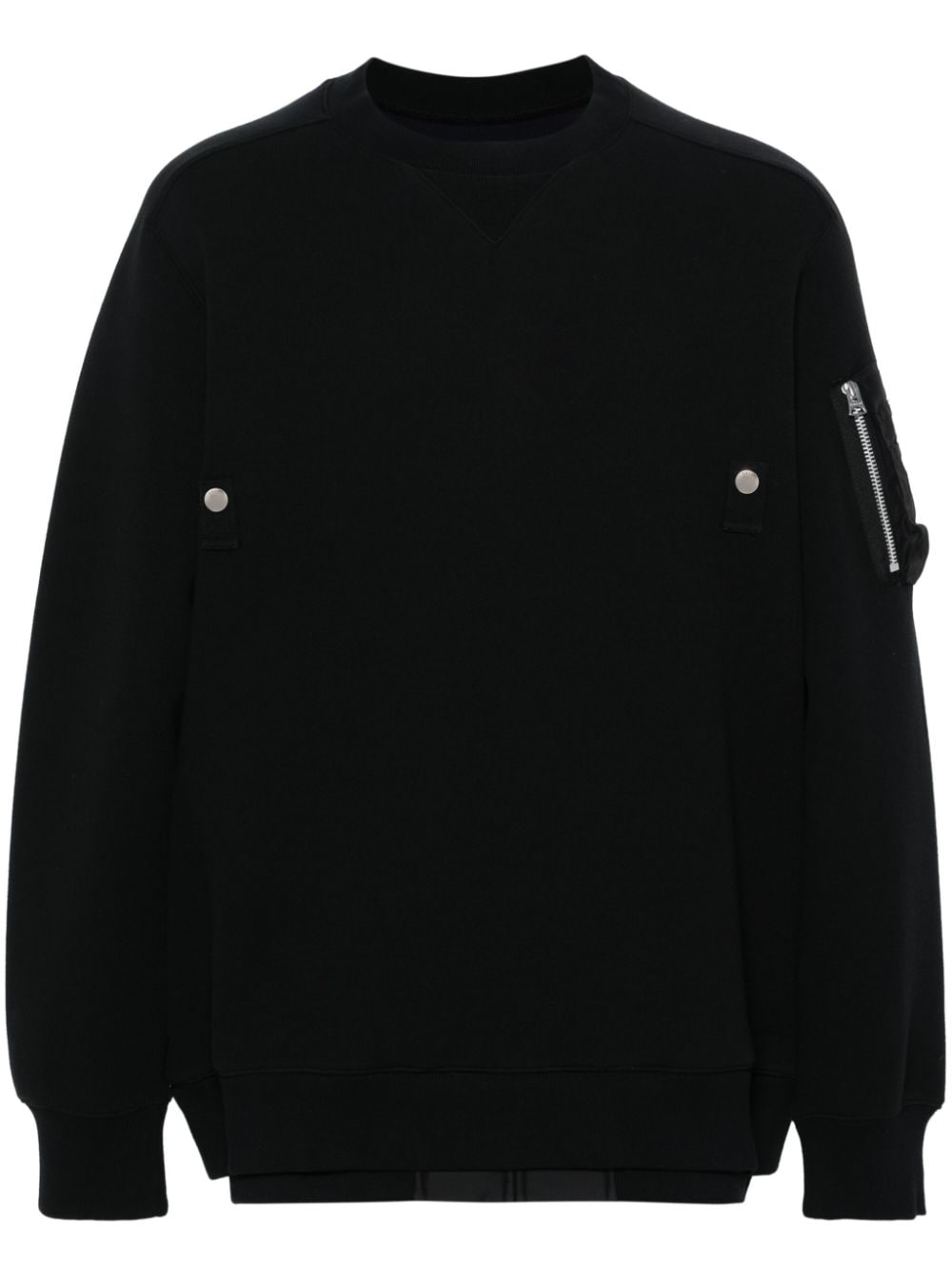 sacai layered jersey sweatshirt - Black von sacai