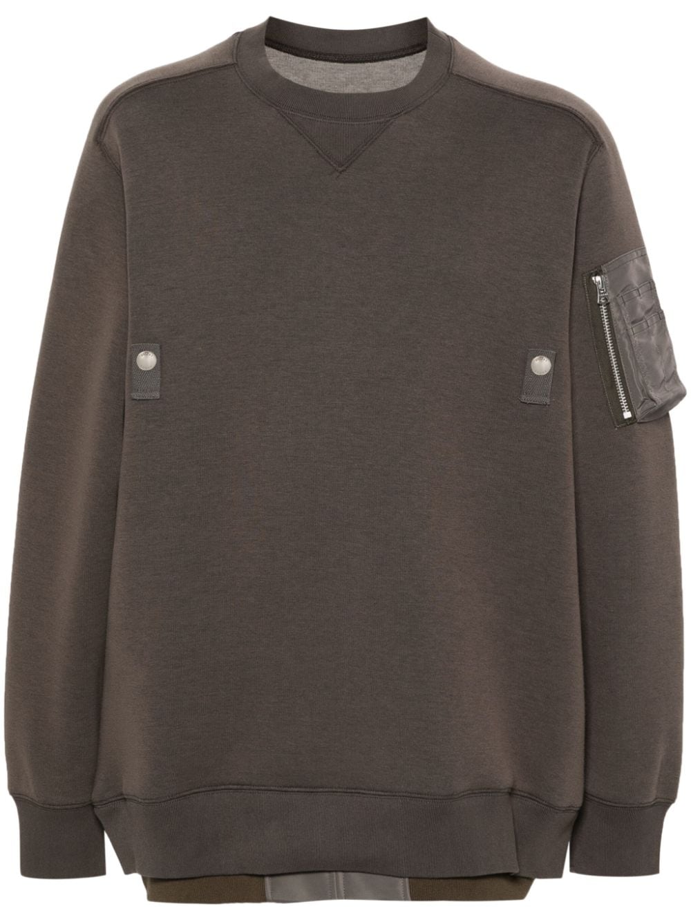 sacai layered jersey sweatshirt - Brown von sacai