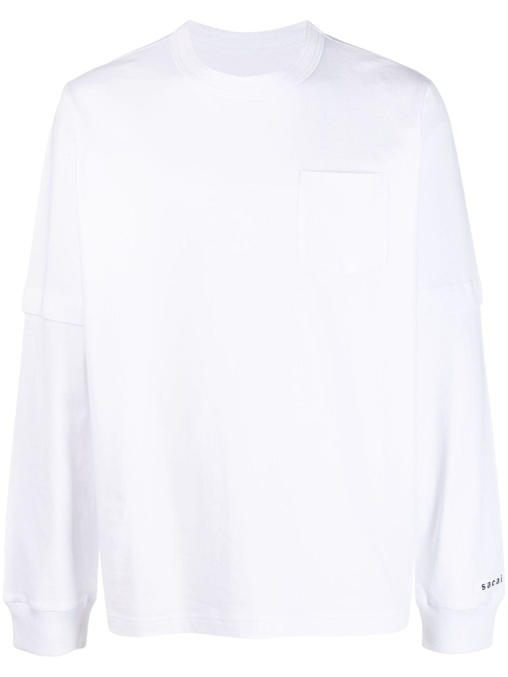 sacai logo-print layered jumper - White von sacai