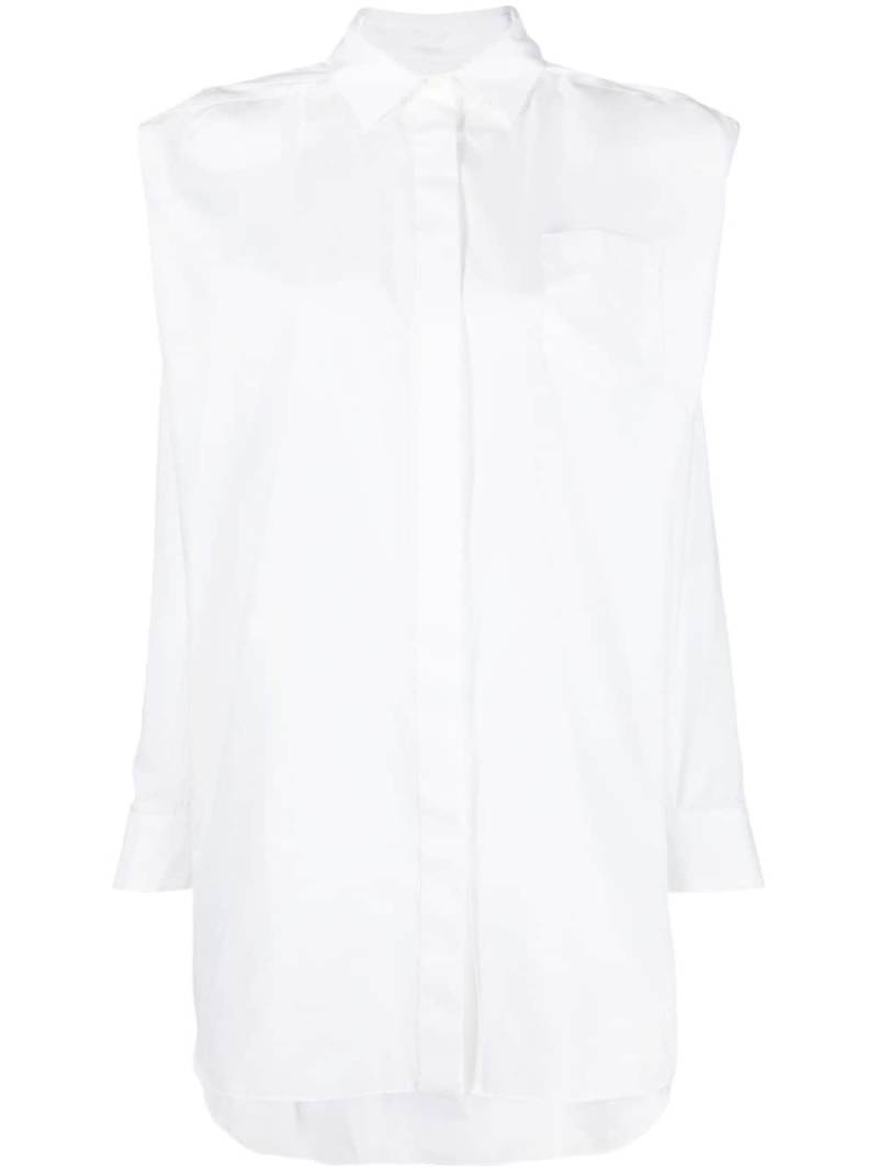 sacai cutout-detail poplin shirtdress - White von sacai