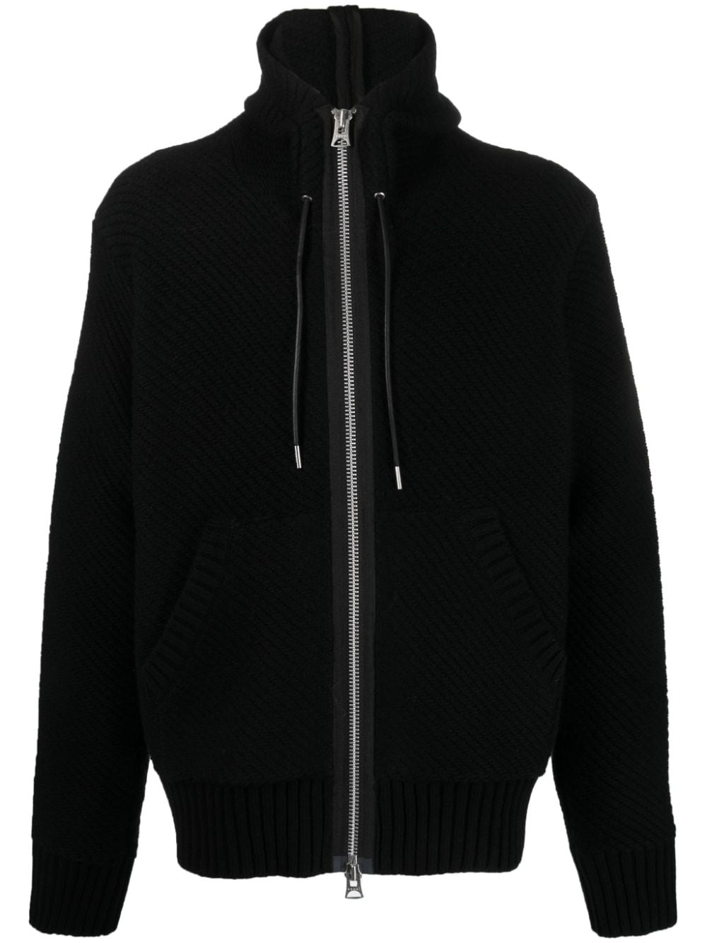 sacai long-sleeves zip-up hoodie - Black von sacai