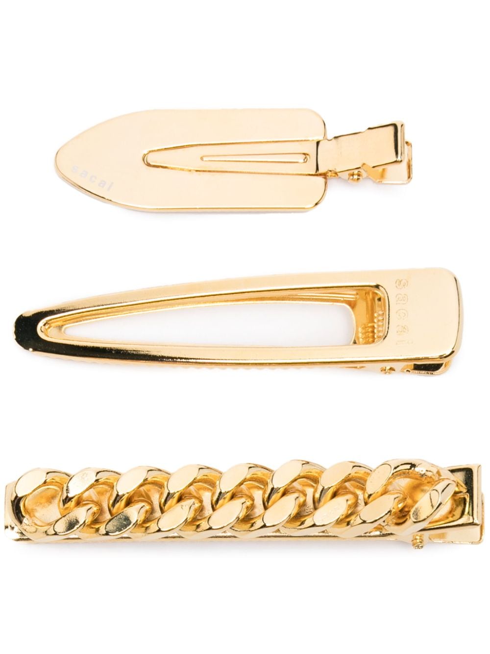 sacai metallic hair clips - Gold von sacai