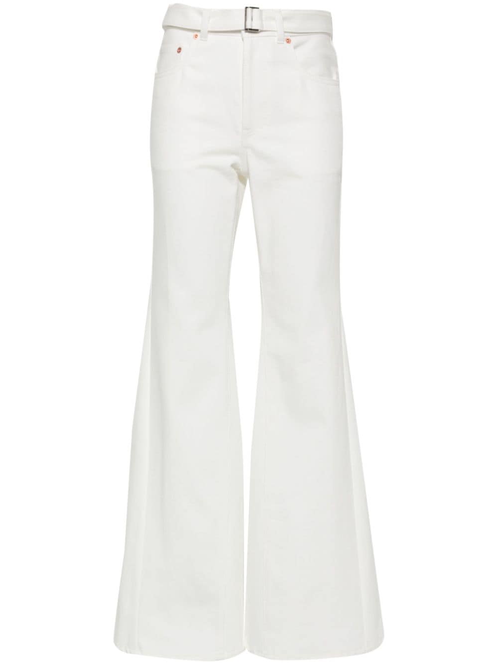 sacai mid-rise flared jeans - White von sacai