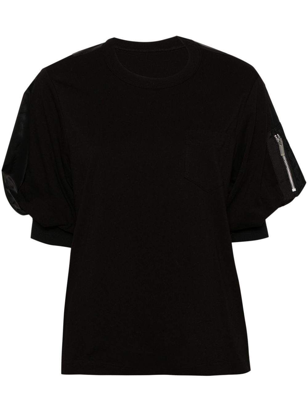 sacai panelled cotton T-shirt - Black von sacai