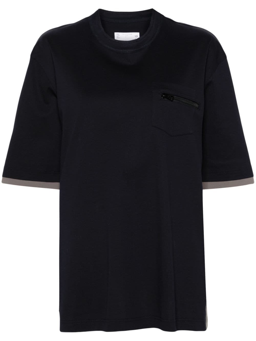 sacai panelled cotton T-shirt - Blue von sacai