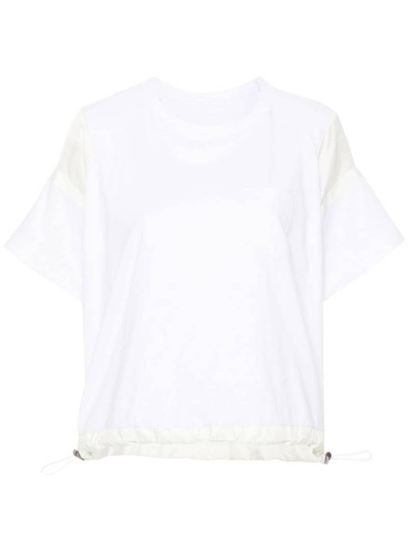 sacai panelled cotton T-shirt - White von sacai