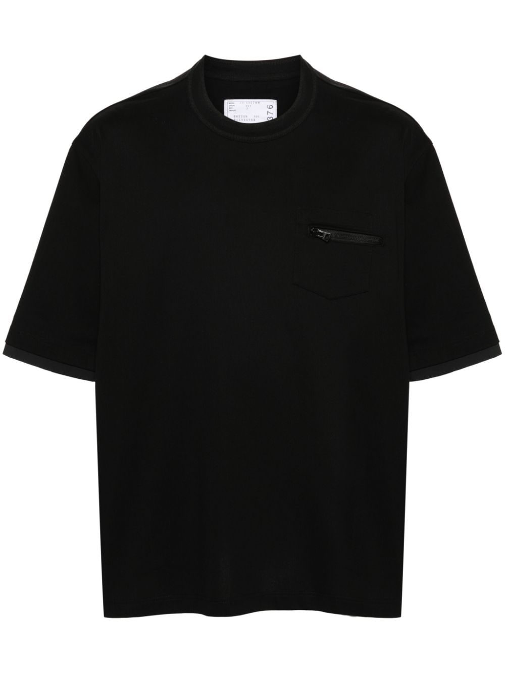 sacai panelled-design T-shirt - Black von sacai