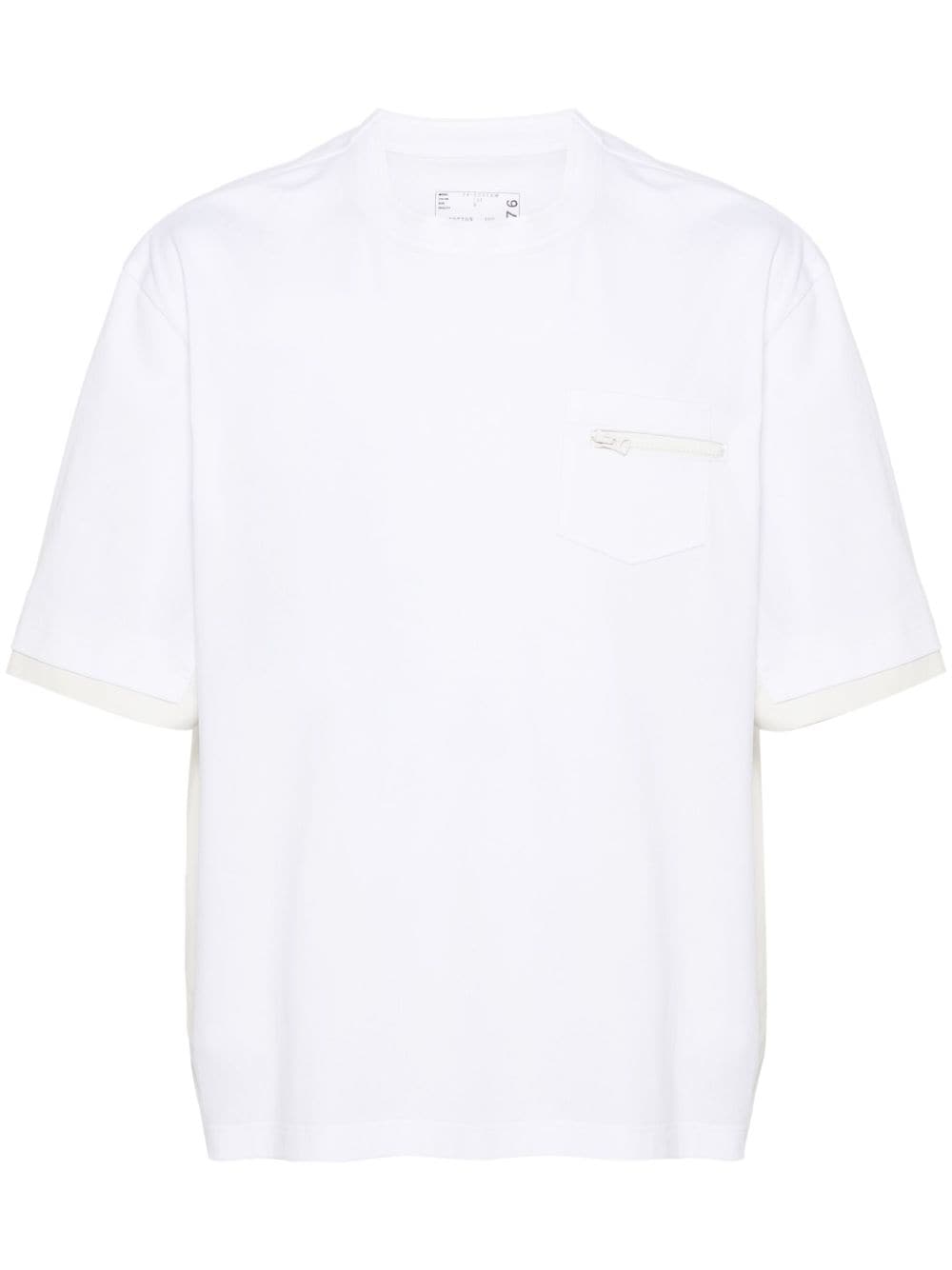 sacai panelled-design T-shirt - White von sacai