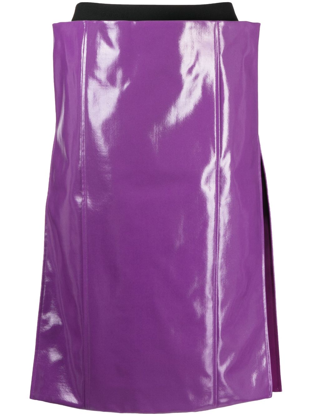 sacai panelled side-slit skirt - Purple von sacai