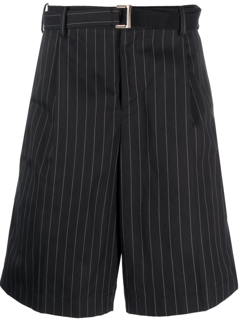 sacai pinstripe-print bermuda shorts - Blue von sacai