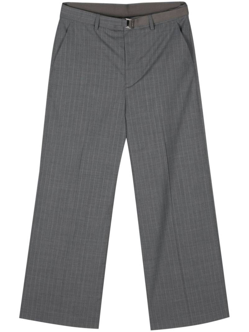 sacai pinstripe wide-leg trousers - Grey von sacai
