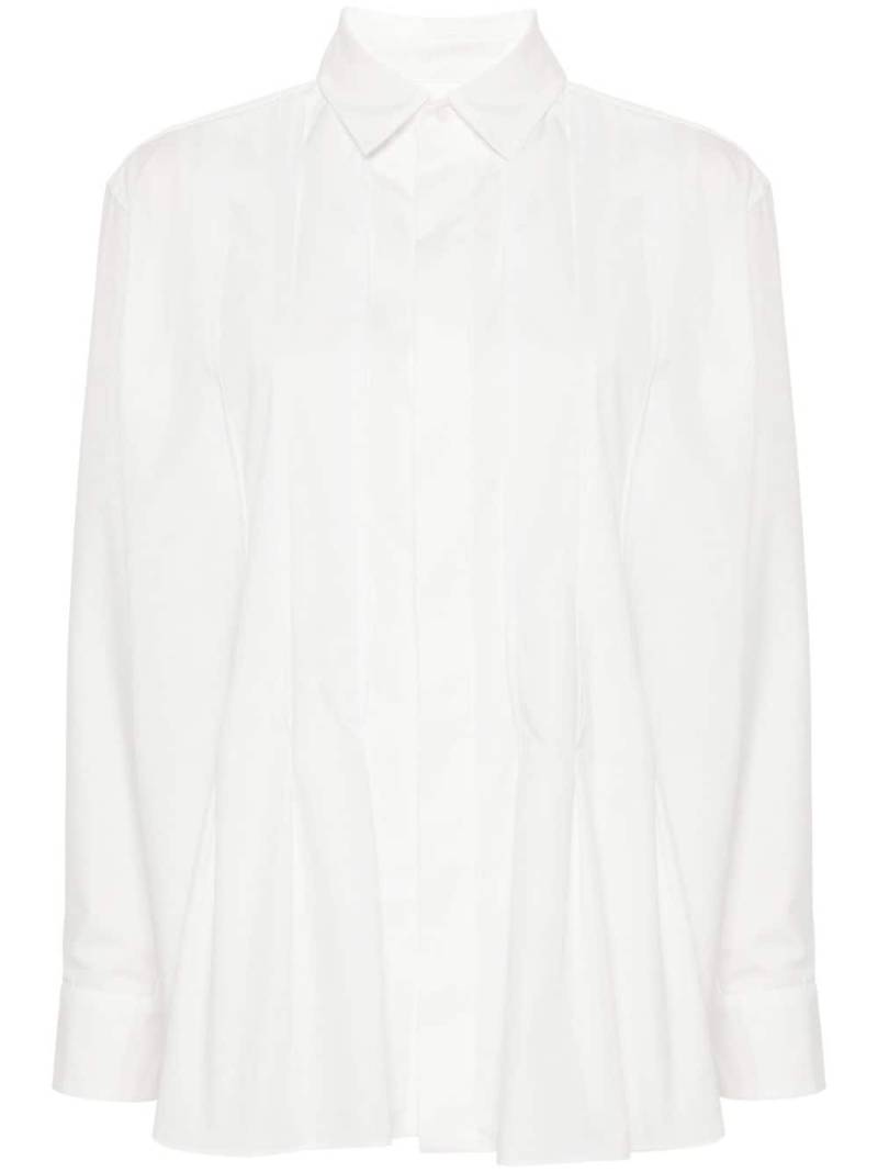 sacai pleat-detail poplin shirt - White von sacai