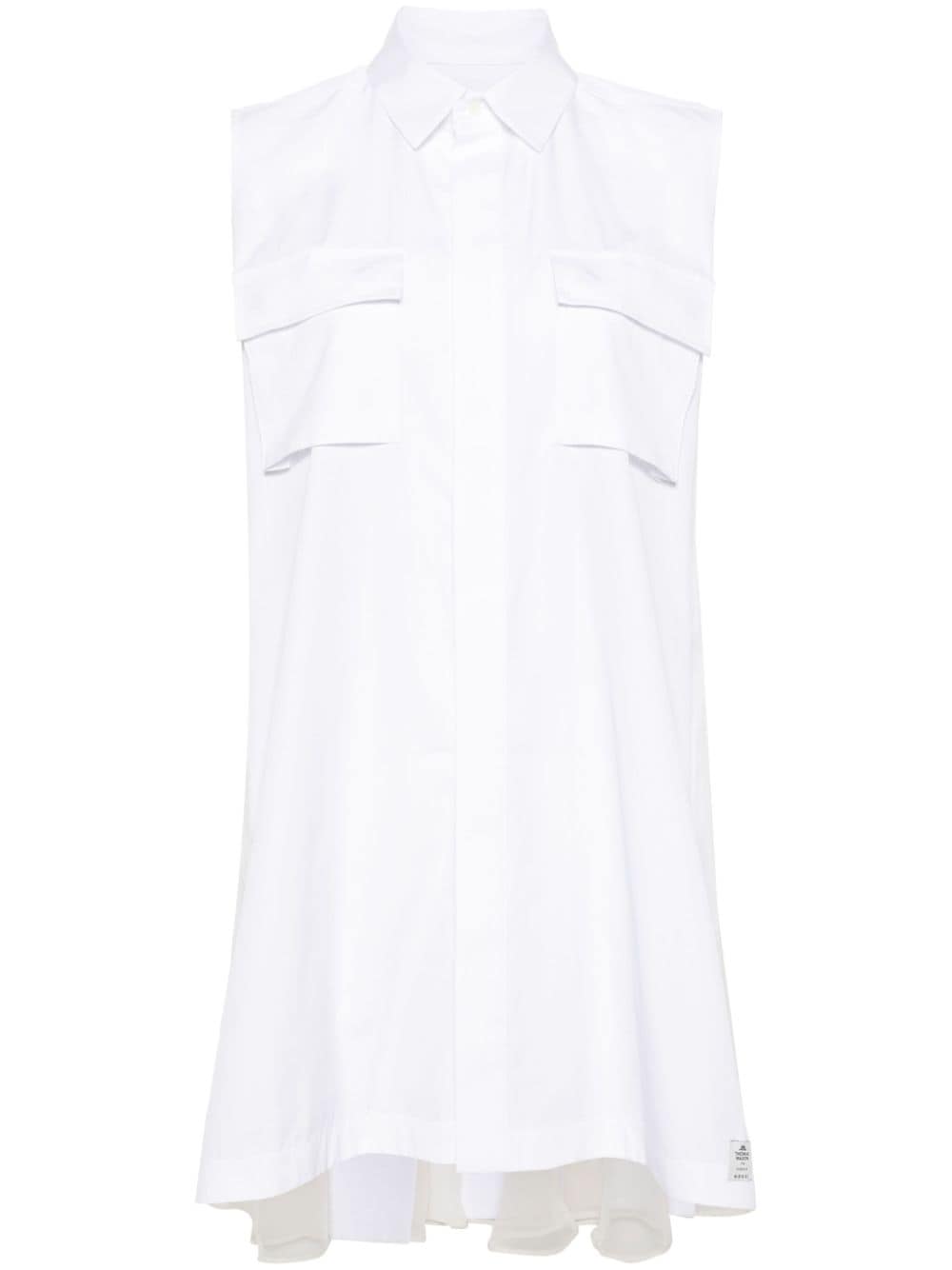 sacai pleated mini dress - White von sacai