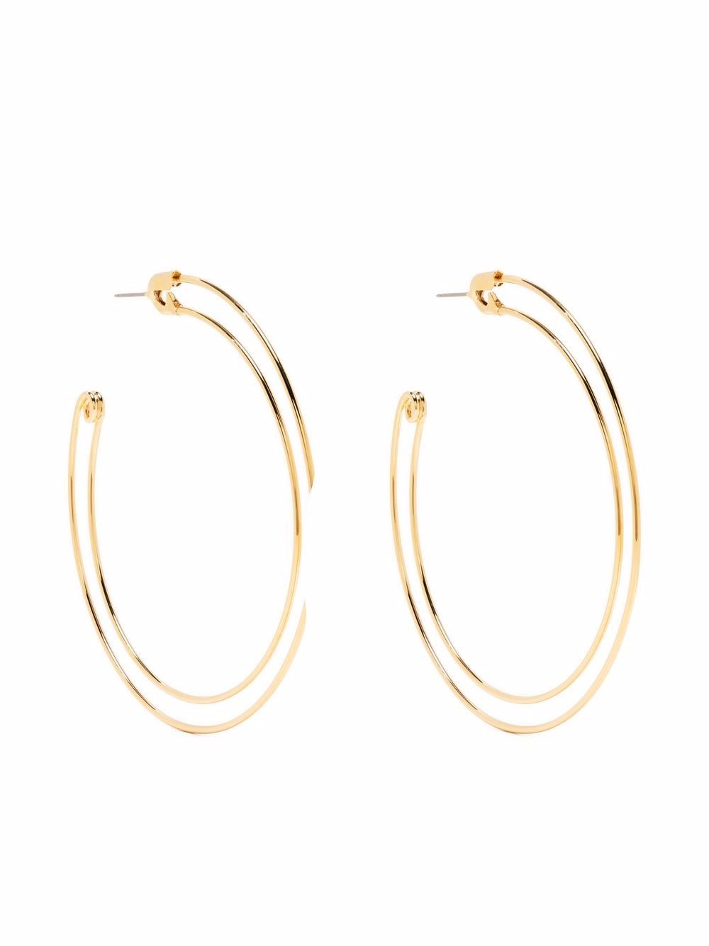 sacai safety hoop pierced earrings - Gold von sacai