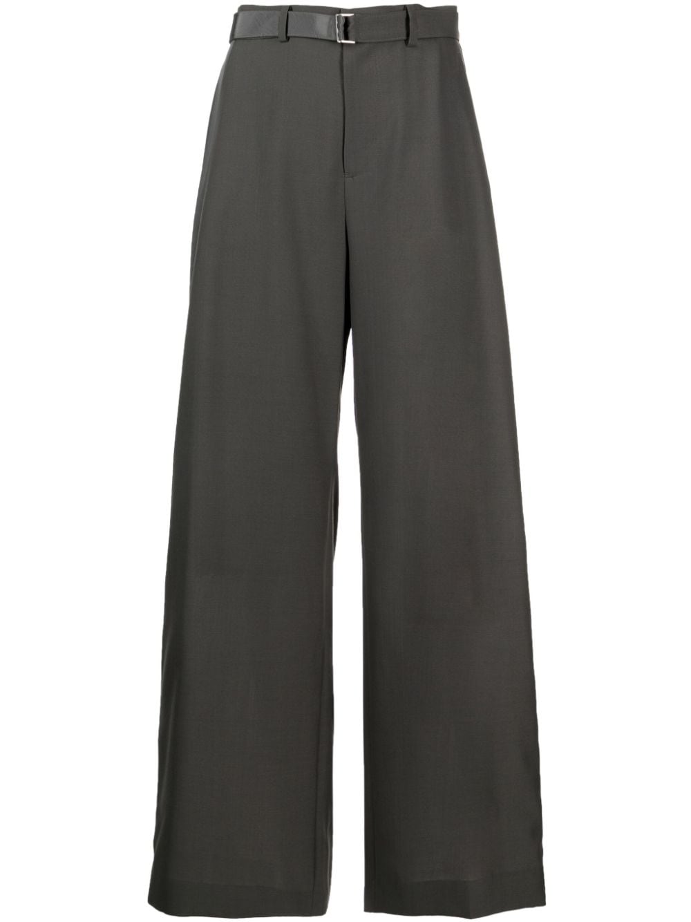 sacai satin-stripe tailored trousers - Green von sacai