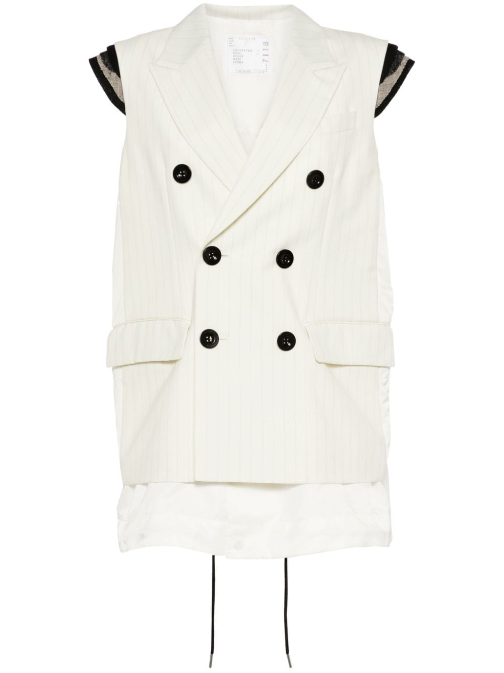 sacai sleeveless double-breasted jacket - White von sacai