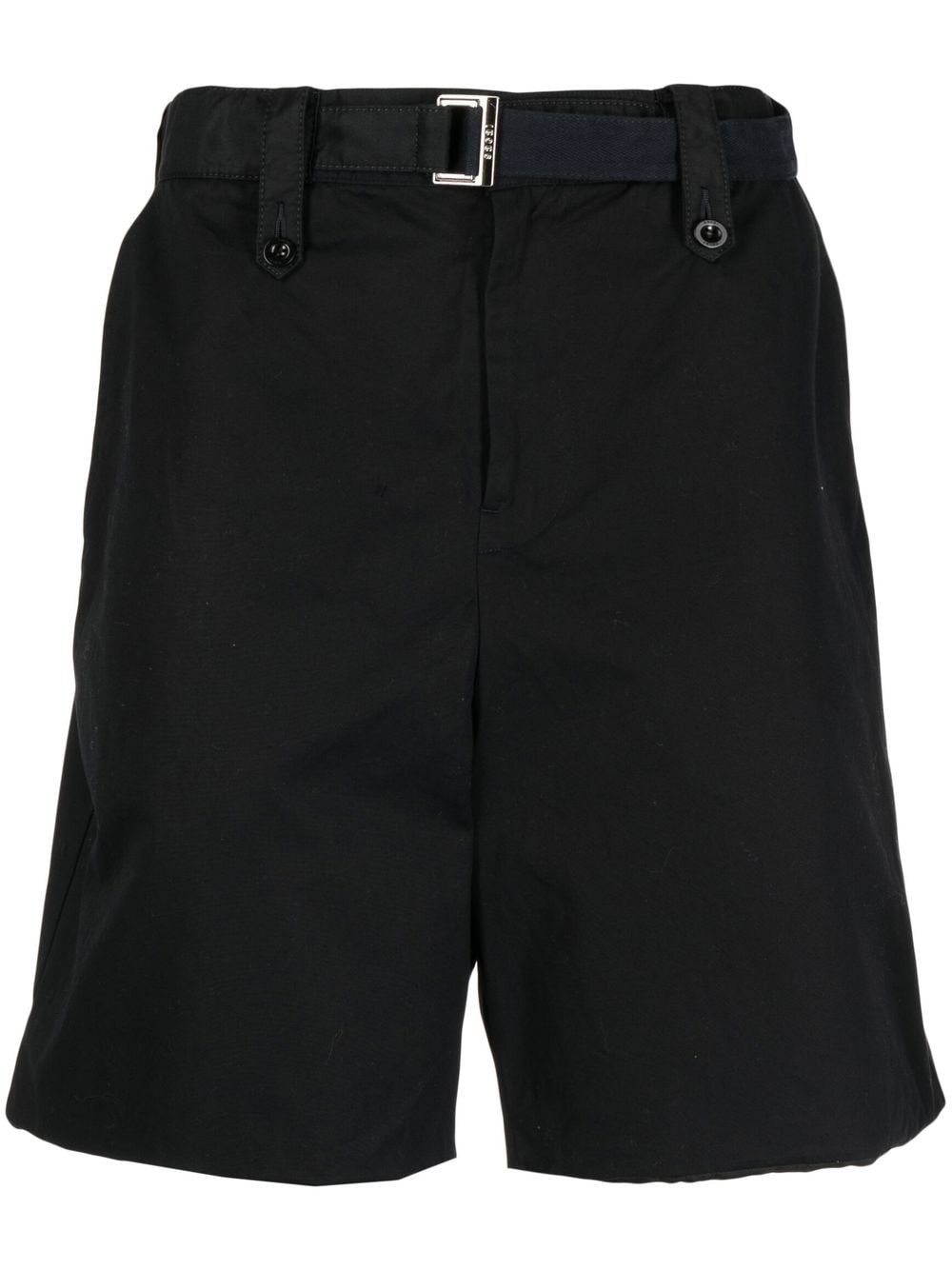 sacai straight-leg chino shorts - Black von sacai