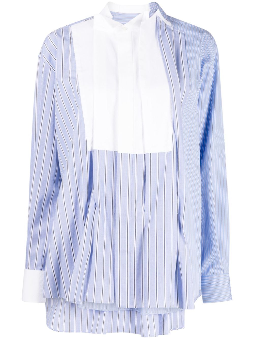 sacai striped cotton shirt - Blue von sacai