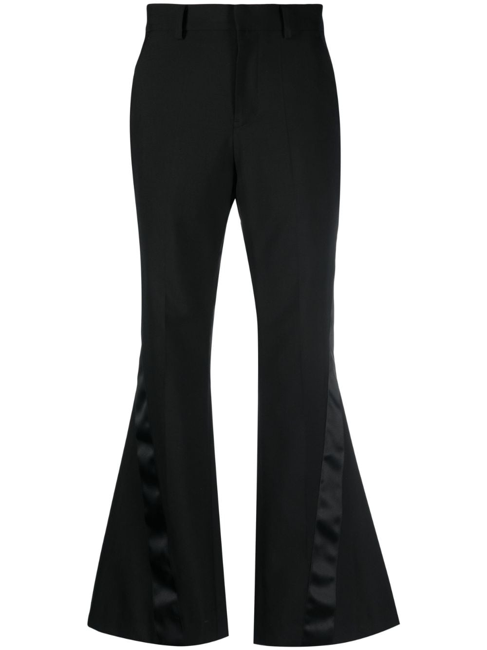 sacai side-stripe flared trousers - Black von sacai