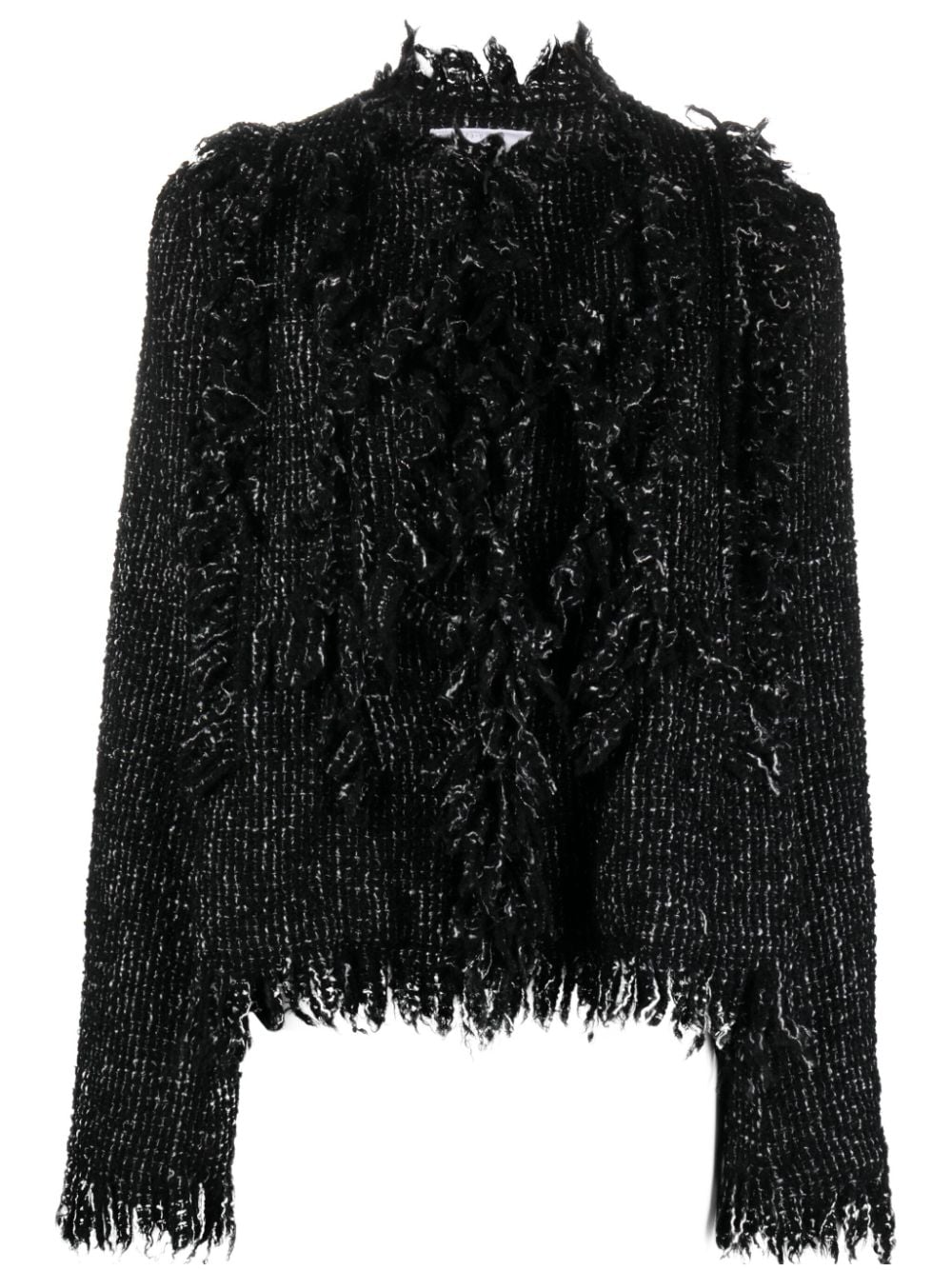 sacai wool-blend tweed jacket - Black von sacai