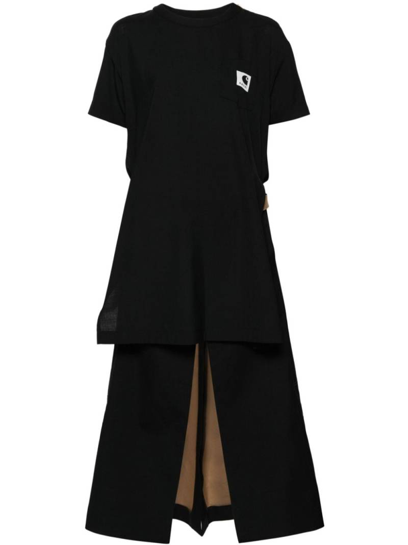 sacai x Carhartt WIP Suiting Bonding dress - Black von sacai