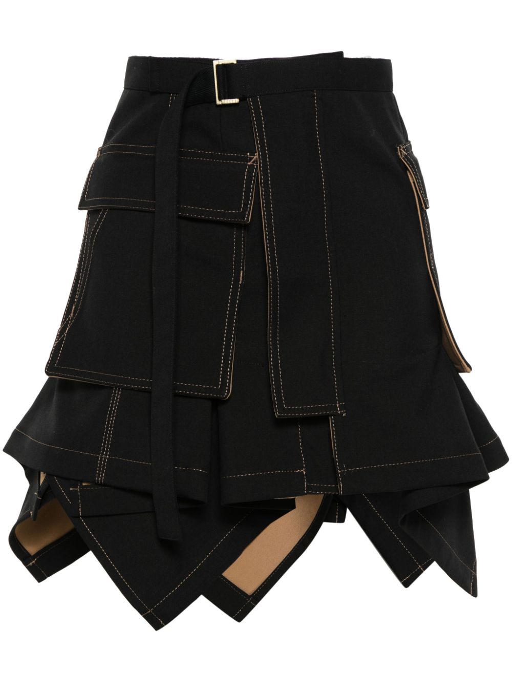 sacai x Carhartt WIP Suiting Bonding skirt - Black von sacai