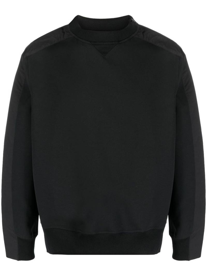 sacai zip-detail long-sleeve sweatshirt - Black von sacai