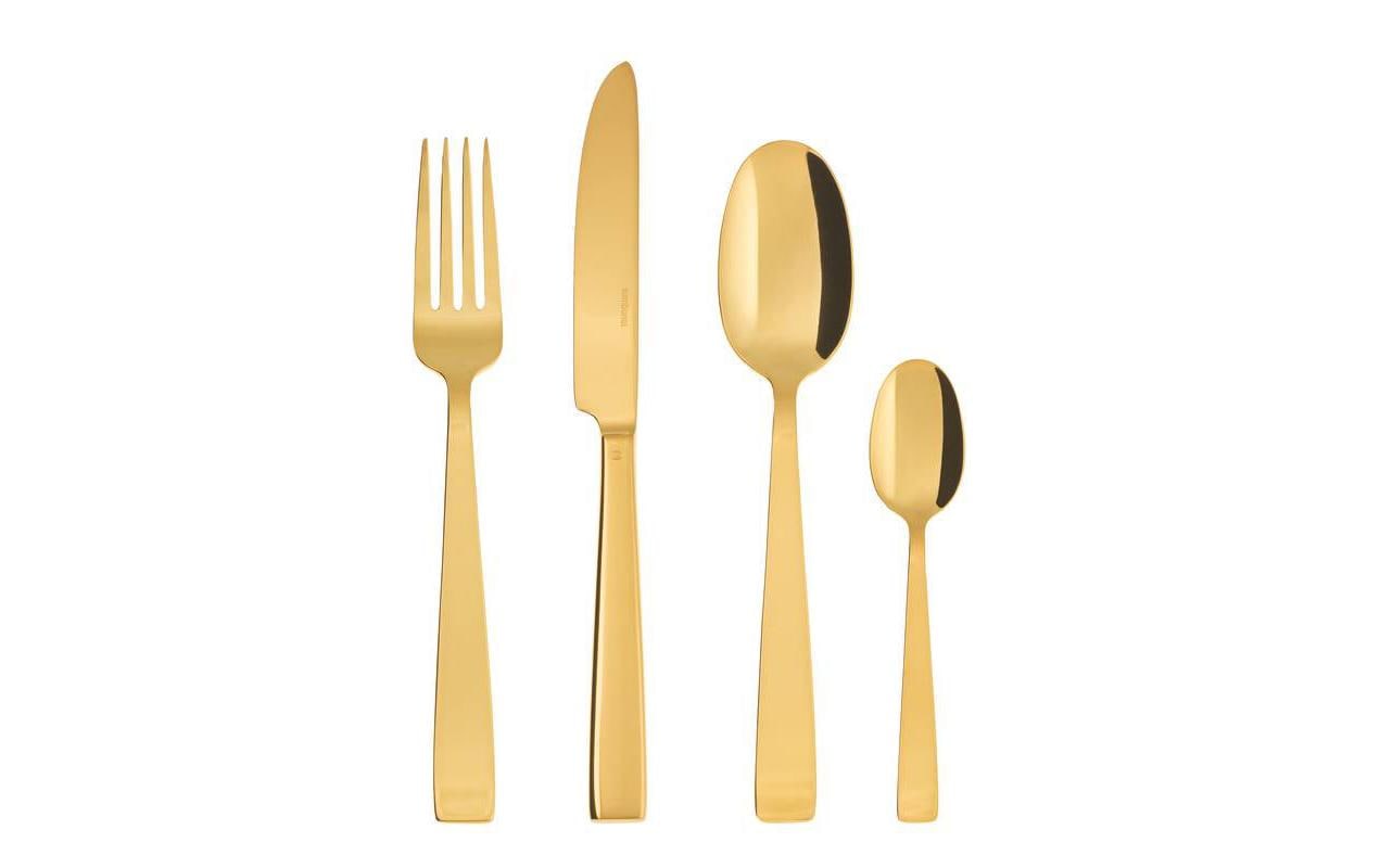 sambonet Besteck-Set »Flat PVD 24-teilig, Goldfarben«, (Set, 24 tlg.) von sambonet