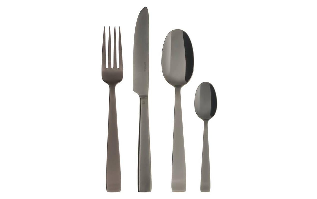 sambonet Besteck-Set »Flat PVD 24-teilig, Schwarz«, (Set, 24 tlg.) von sambonet