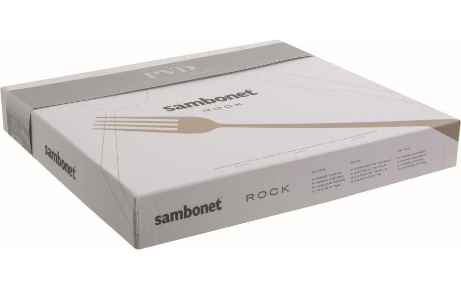 sambonet Besteck-Set »Rock 24-teilig«, (24 tlg.) von sambonet