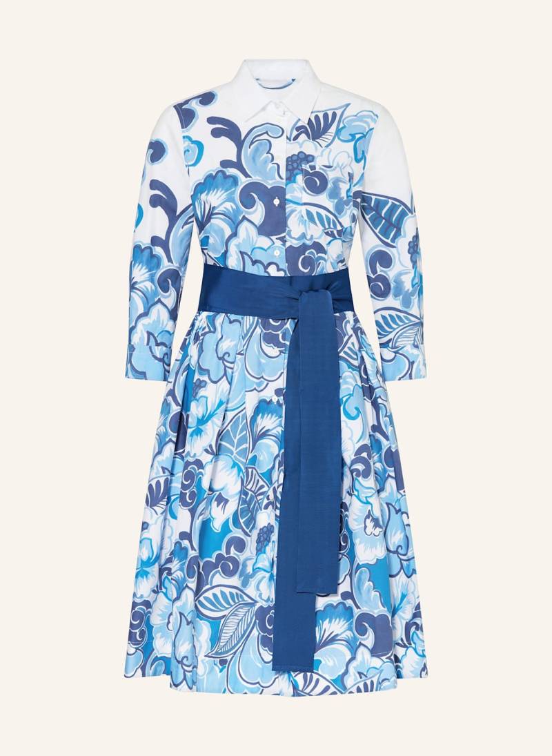 Sara Roka Hemdblusenkleid Nidina Mit 3/4-Arm blau von sara roka