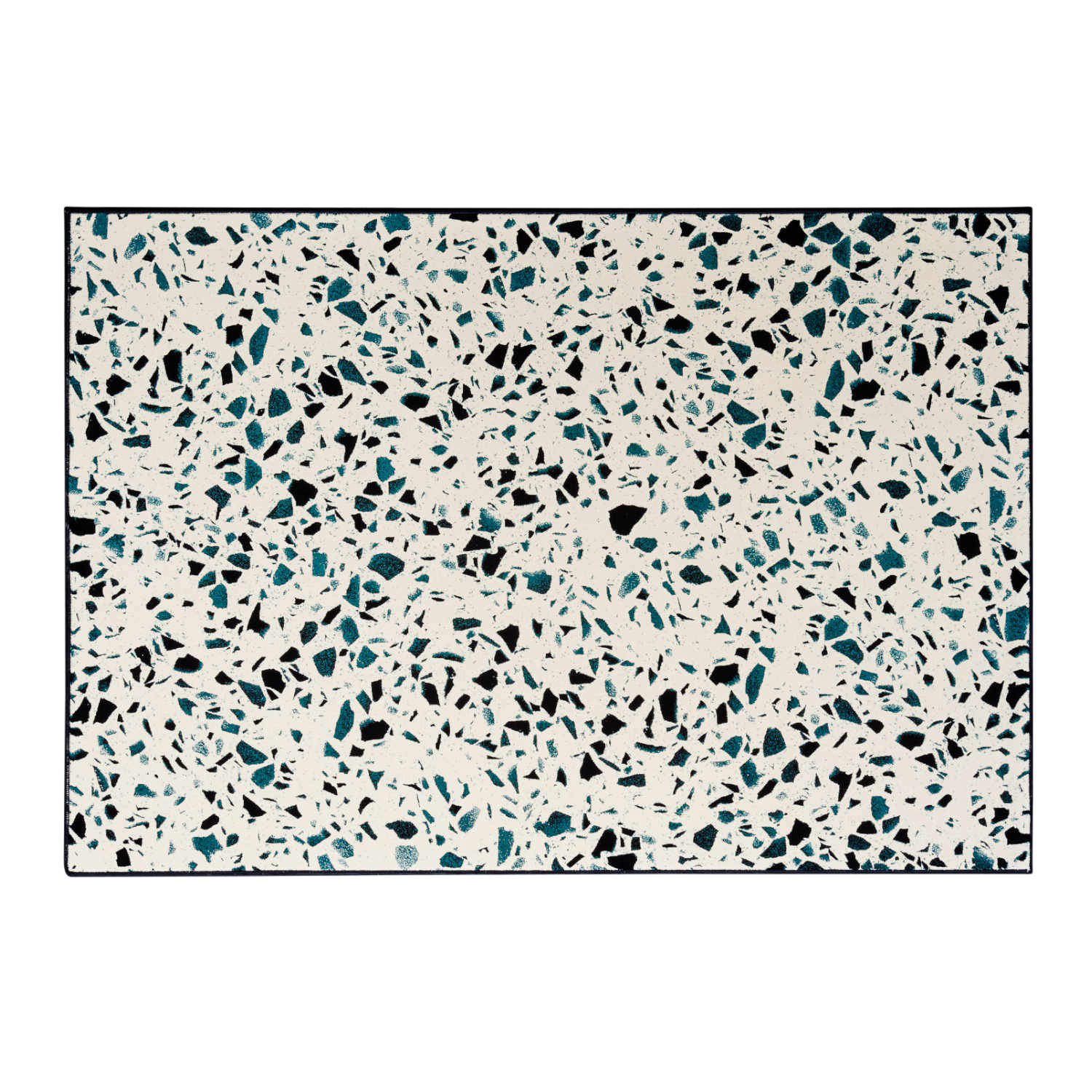 Terrazzo Teppich, Grösse l. 240 x b. 170 cm, Farbe blue von Sula